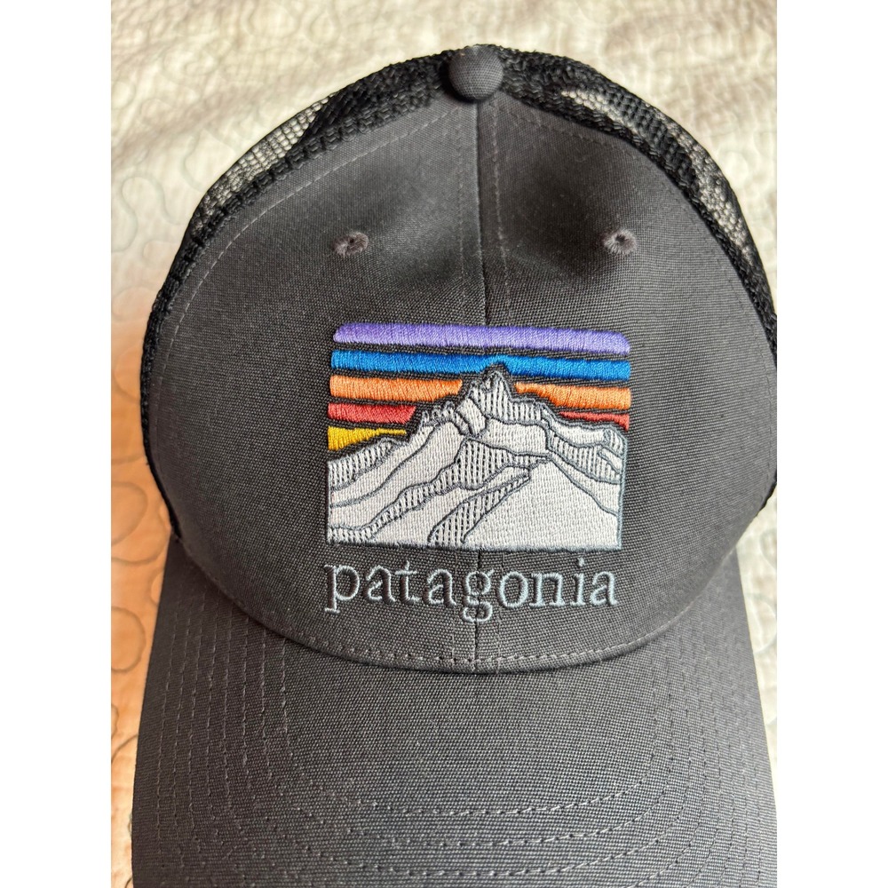 Patagonia Line Logo Trucker Hat Mesh Snapback Hat OSFM - Picture 2 of 6